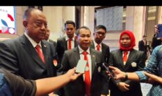 Ketua Umum Komite Olahraga Nasional Indonesia (KONI) Pusat Letjen TNI Purn Marciano Norman resmi membuka Rapat Kerja Nasional  PB.PSTI