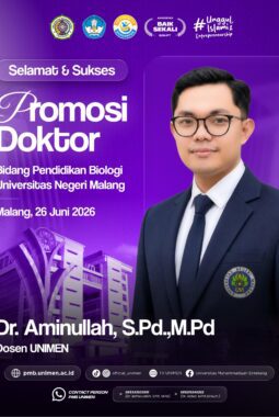 Integrasikan Kearifan Lokal Suku Massenrempulu ke Pembelajaran Biologi, Antar Aminullah Dosen UNIMEN Raih Gelar Doktor di Universitas Negeri Malang