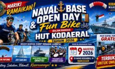 Mariki Ramaikan Naval Base Open Day dan Fun Bike HUT Kodaeral 2026 di Makassar