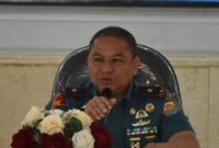 Komandan Lantamal VI Makassar, Brigadir Jenderal TNI (Mar) Dr. Wahyudi, SE, M.Tr.Hanla, MM, M.Han