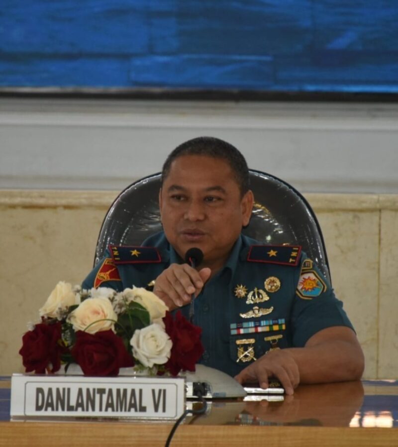 Komandan Lantamal VI Makassar, Brigadir Jenderal TNI (Mar) Dr. Wahyudi, SE, M.Tr.Hanla, MM, M.Han